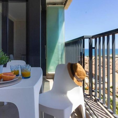 Alboraya Apartamento Con Vista Al Mar Y Piscina Valensiya Dış mekan fotoğraf