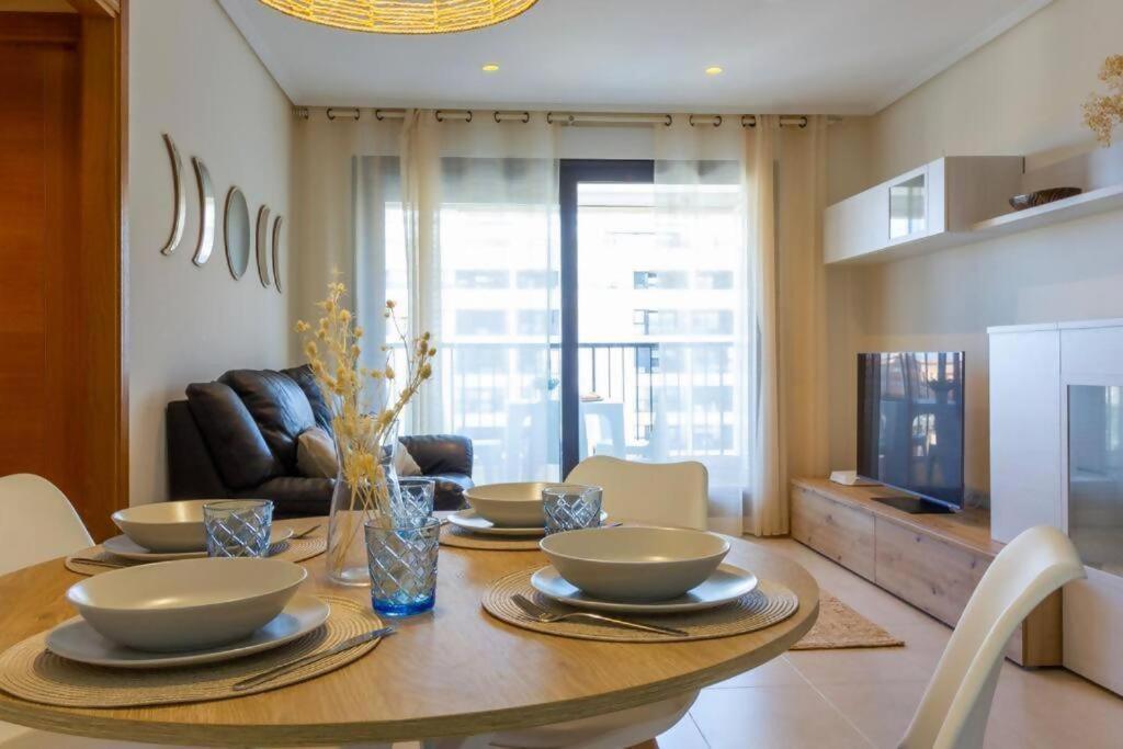 Alboraya Apartamento Con Vista Al Mar Y Piscina Valensiya Dış mekan fotoğraf