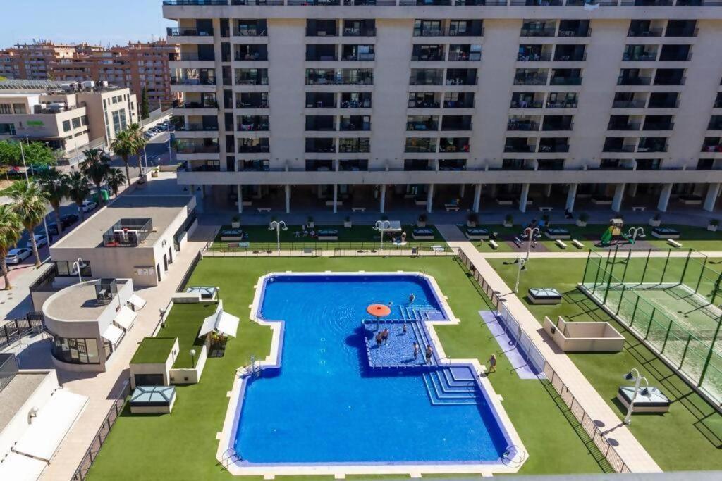 Alboraya Apartamento Con Vista Al Mar Y Piscina Valensiya Dış mekan fotoğraf