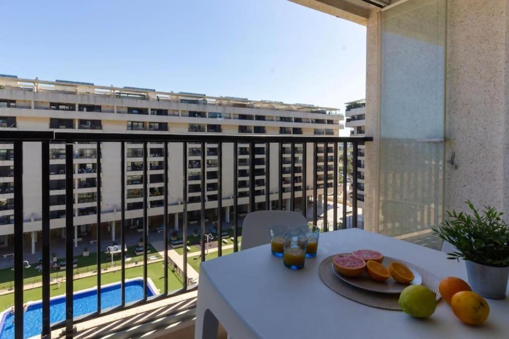 Alboraya Apartamento Con Vista Al Mar Y Piscina Valensiya Dış mekan fotoğraf